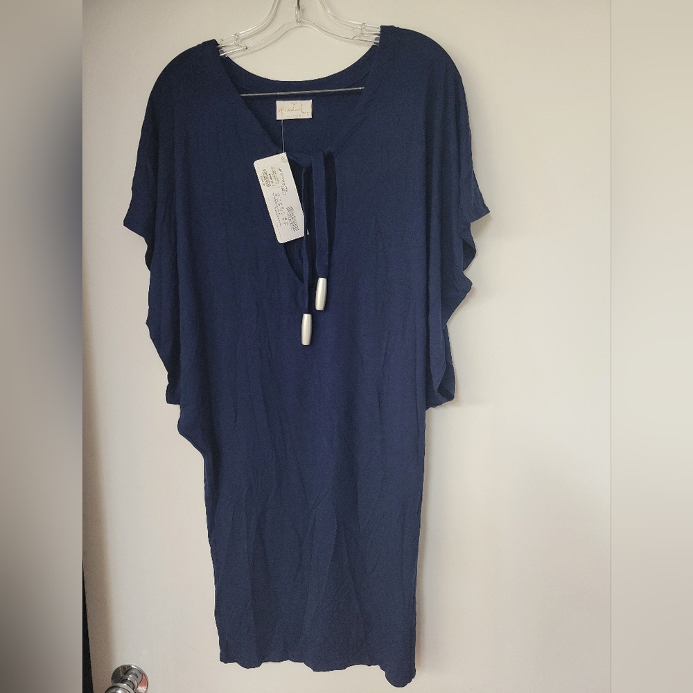 Roidal Navy Blue Kaftan Swim Cover-Up Dress – NWT, Size L